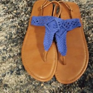 JustFab size 10 blue sandals